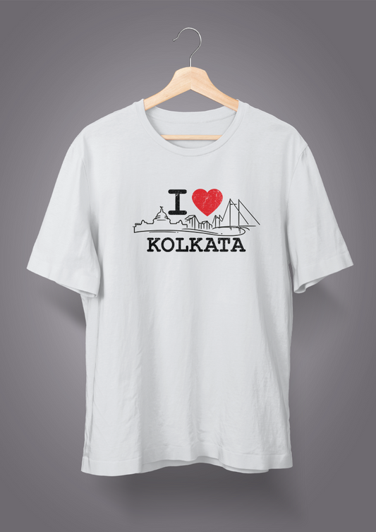 I Love Kolkata - White - Unisex