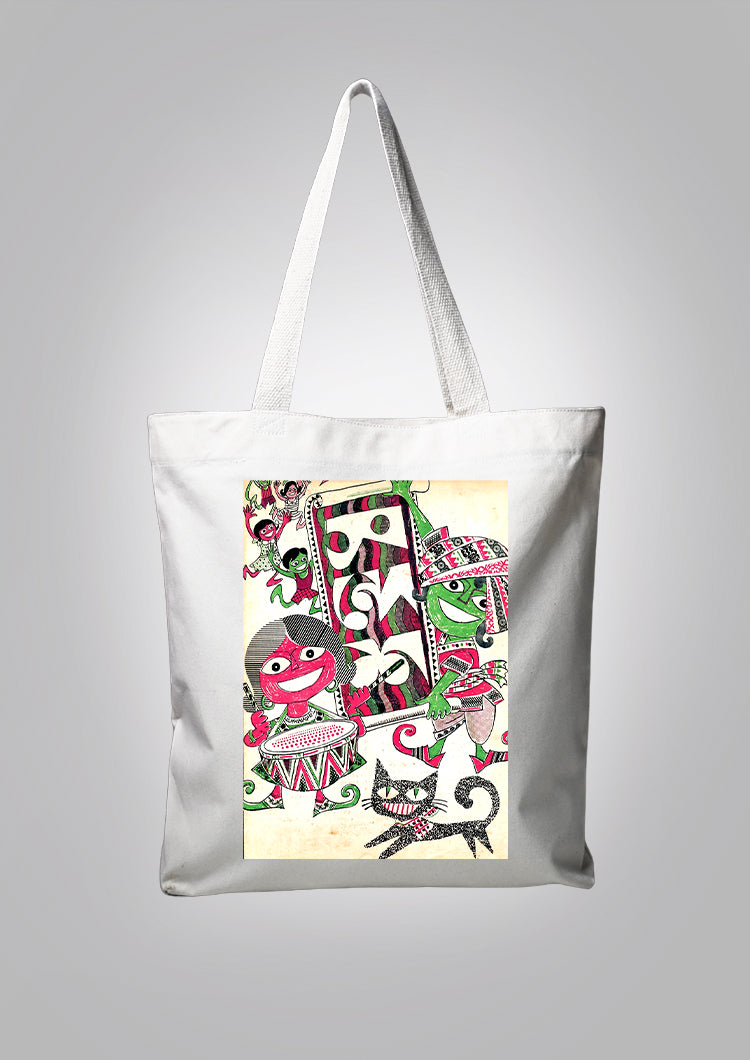 Sandesh Joishtho 1378 White Tote Bag
