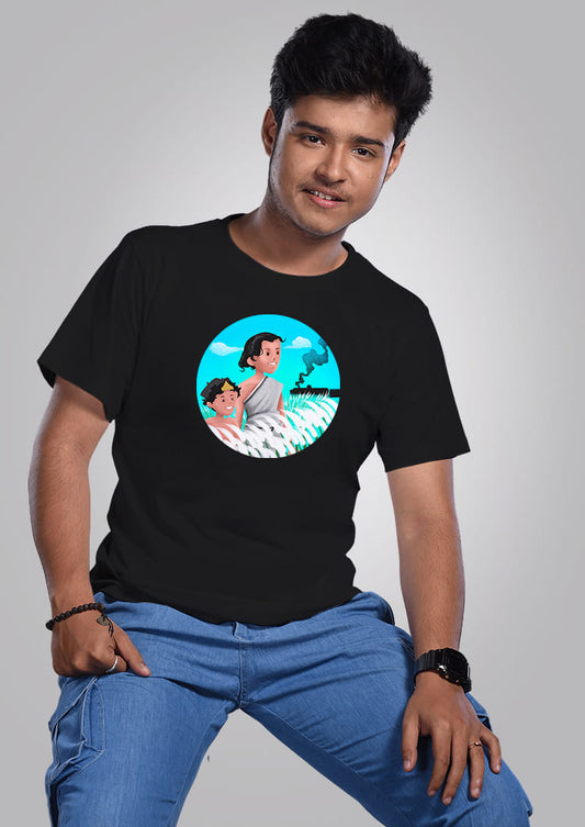 Pother Pachali Durga Apu T-Shirt For Men