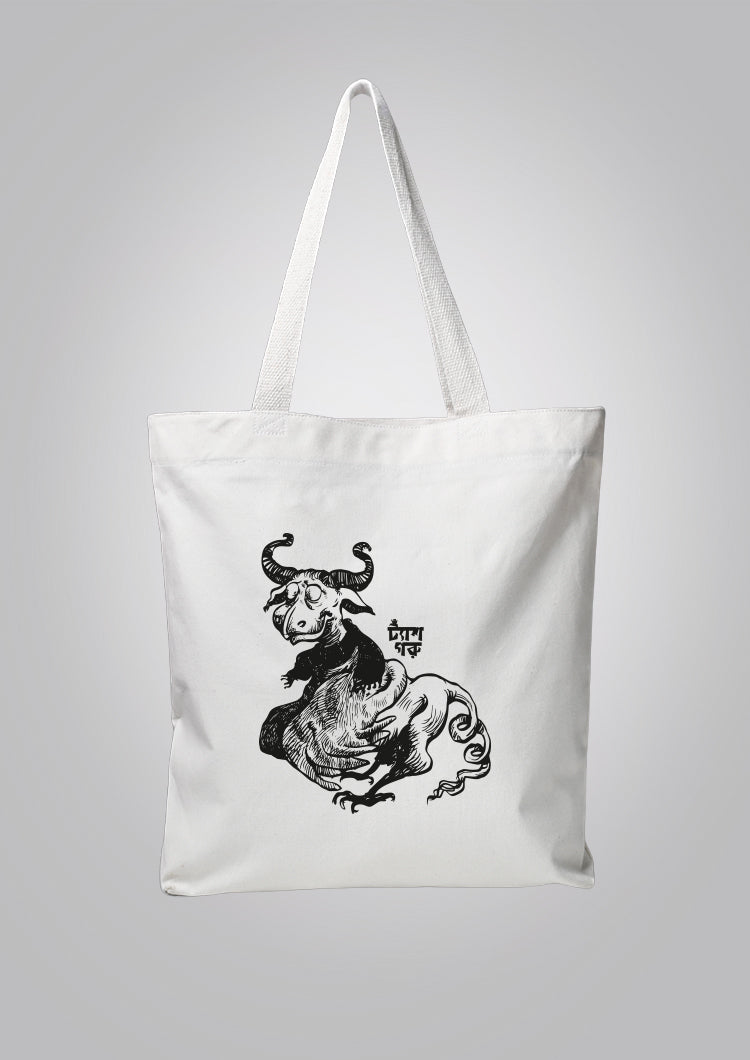 Tyash Goru White Tote Bag
