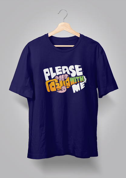 Please Beer With Me Navy Blue Unisex T-Shirts