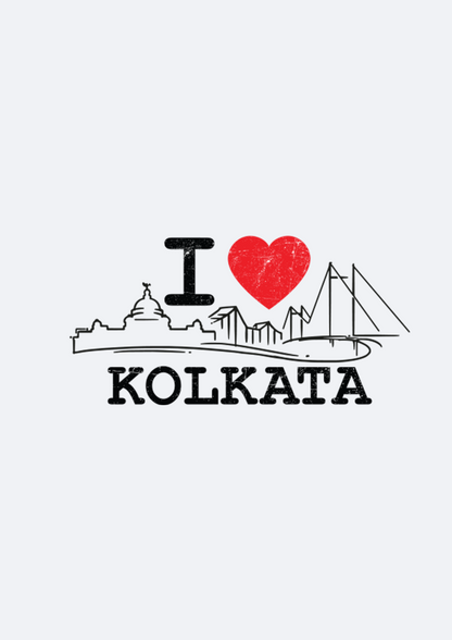 I Love Kolkata - White - Unisex
