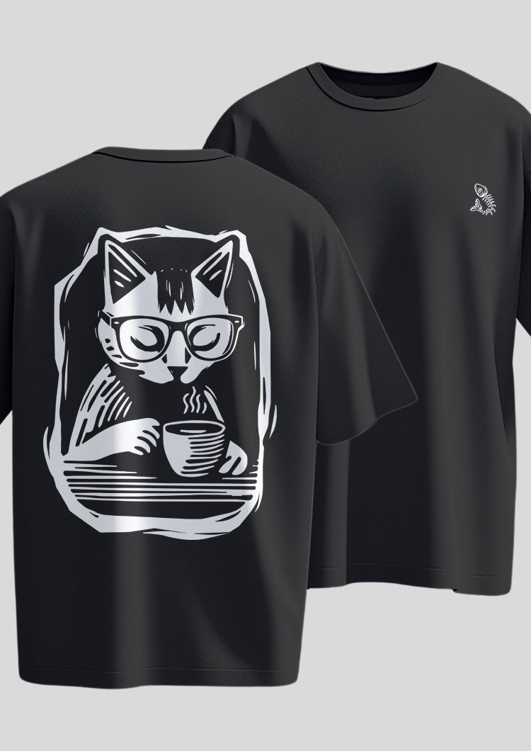 The Caffeine Cat Oversized