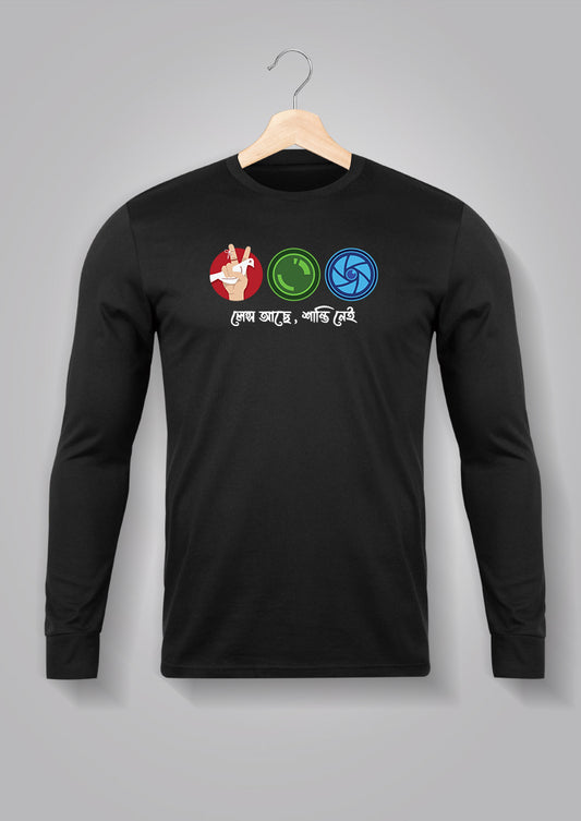Lens Achhe Shanti Nei Full Sleeve T-shirt