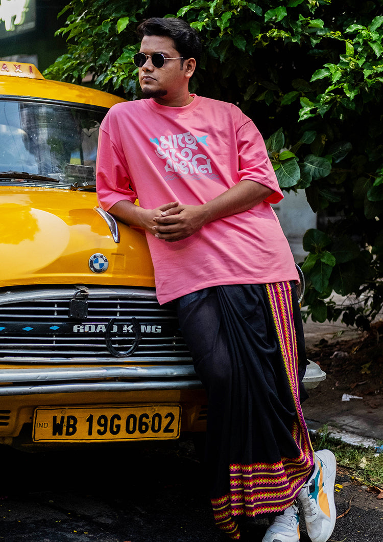 Maache Bhaate Bangali X Black Peruvian Dhuti