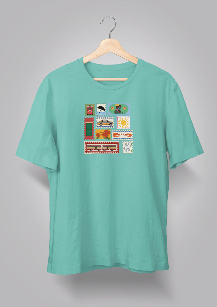 Kolkata Stamp Unisex T-shirts