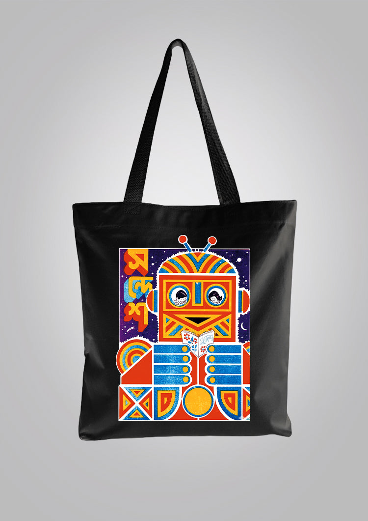 Sandesh Phalgun 1387 Black Tote Bag