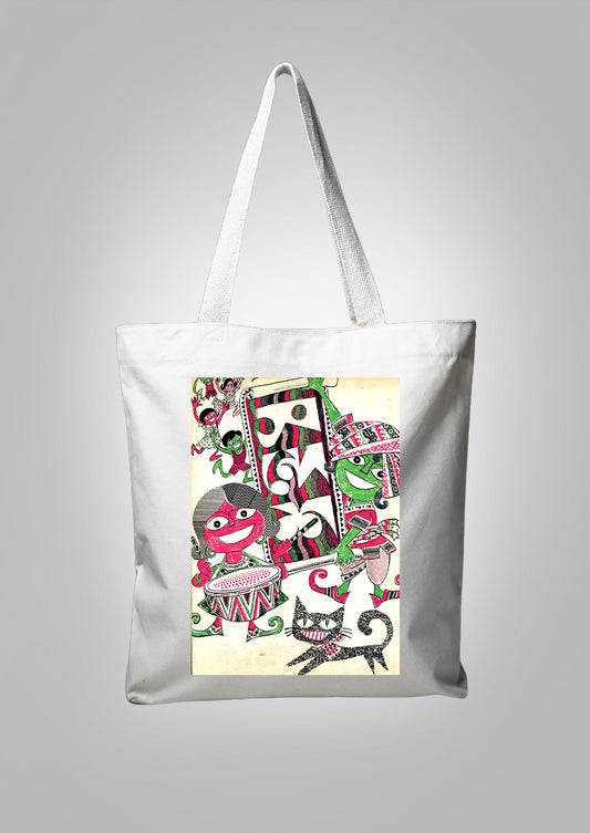 Sandesh Joishtho 1378 White Tote Bag