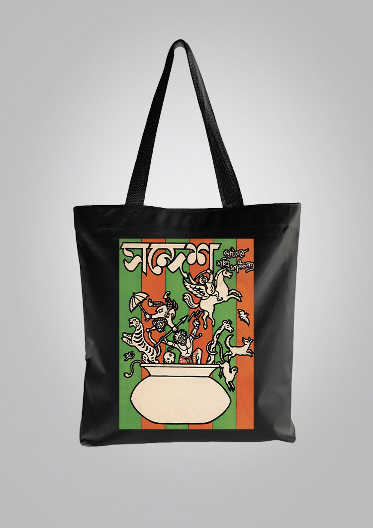 Sandesh Maagh 1400 Black Tote Bag