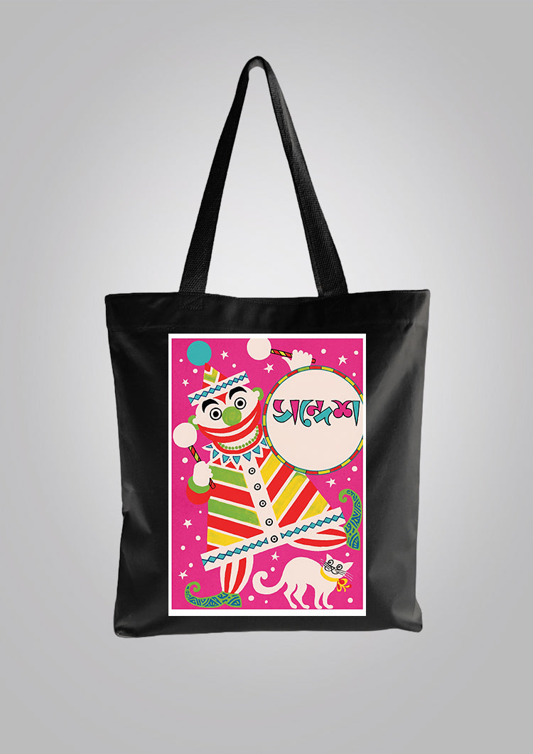 Sandesh Poush 1400 Black Tote Bag