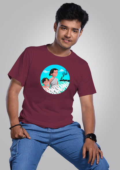 Pother Pachali Durga Apu T-Shirt For Men
