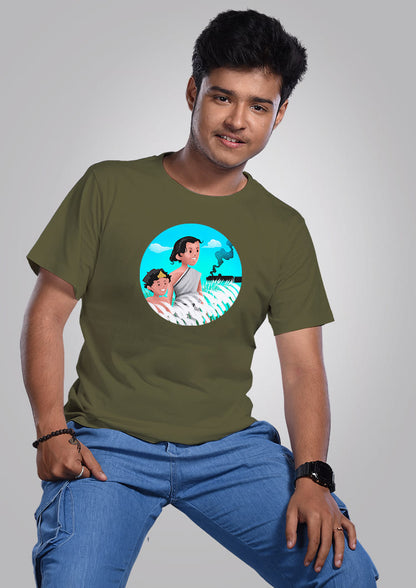 Pother Pachali Durga Apu T-Shirt For Men