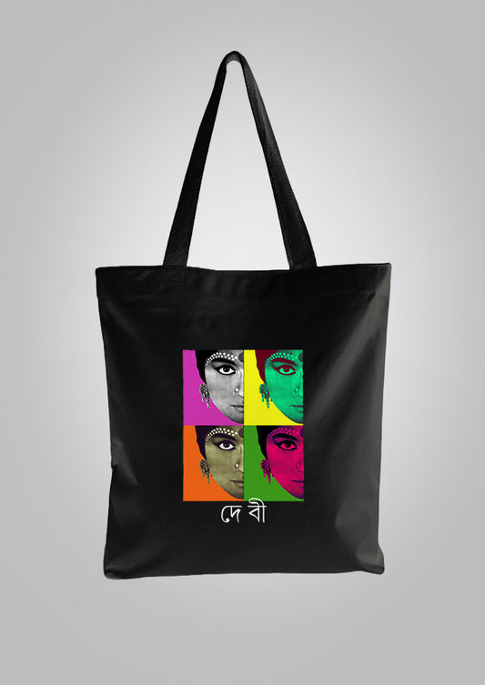 Debi Black Tote Bag