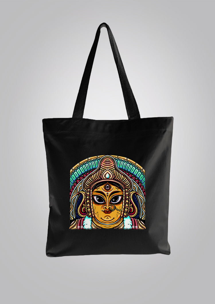 Durga Black Tote Bag