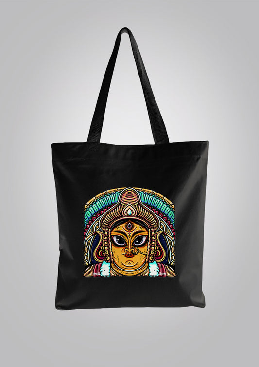 Durga Black Tote Bag
