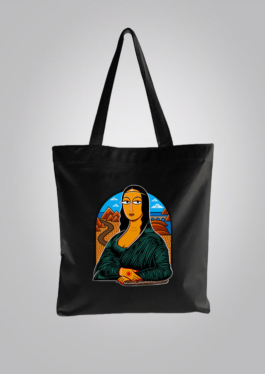 Monalisa Black Tote Bag