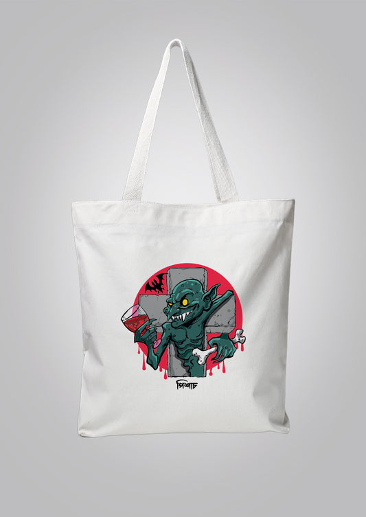Pishach White Tote Bag