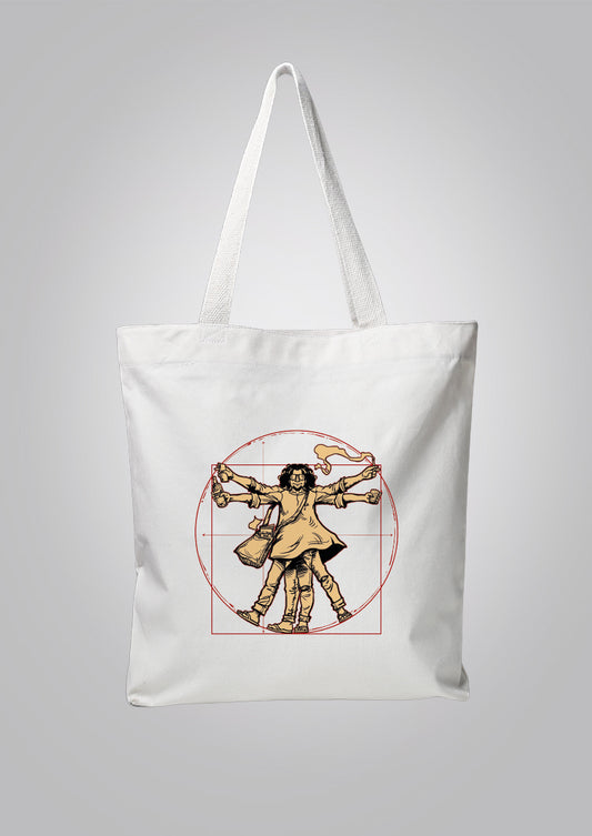 Vitruvian Bong White Tote Bag