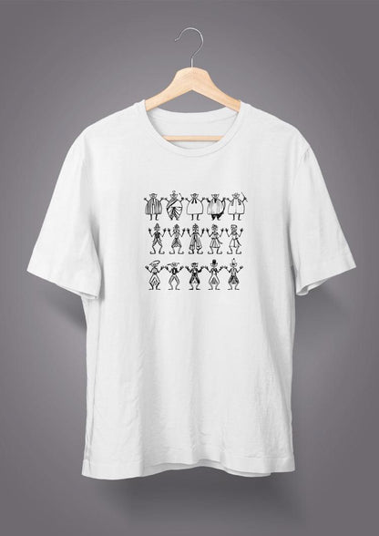 Bhooter Naach White - Bengali Graphic Printed T-Shirts
