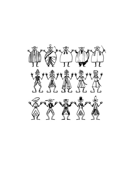 Bhooter Naach White - Bengali Graphic T-Shirt