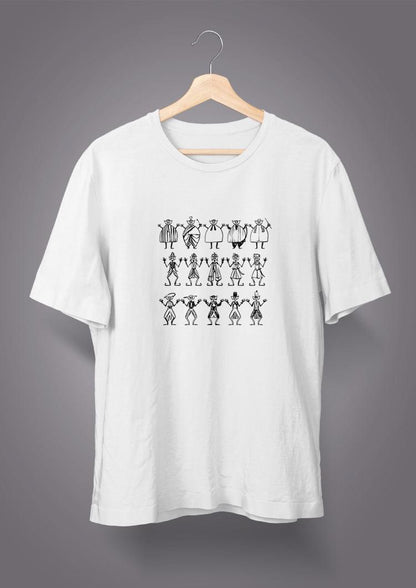 Bhooter Naach White - Bengali Graphic T-Shirt