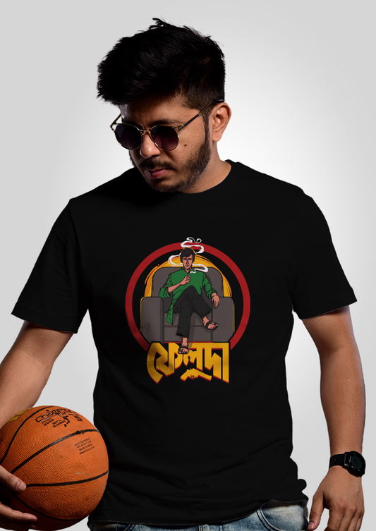 Feluda Black Men - Bengali Graphic T-Shirt