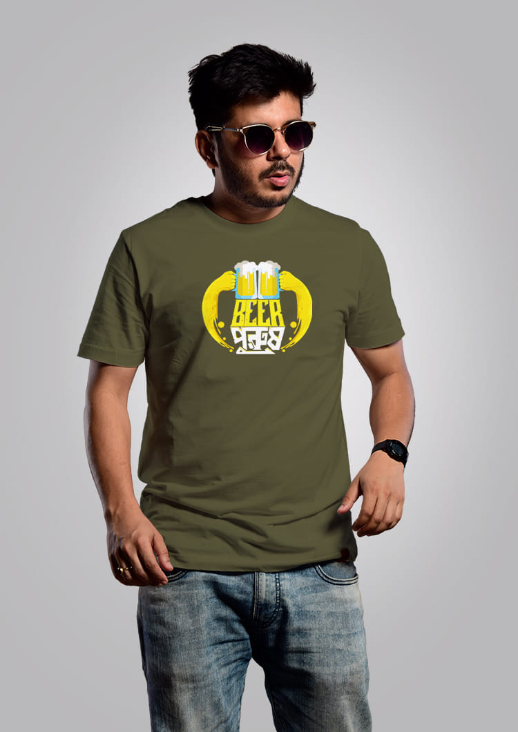 Beer Purush - Bengali Graphic T-shirt