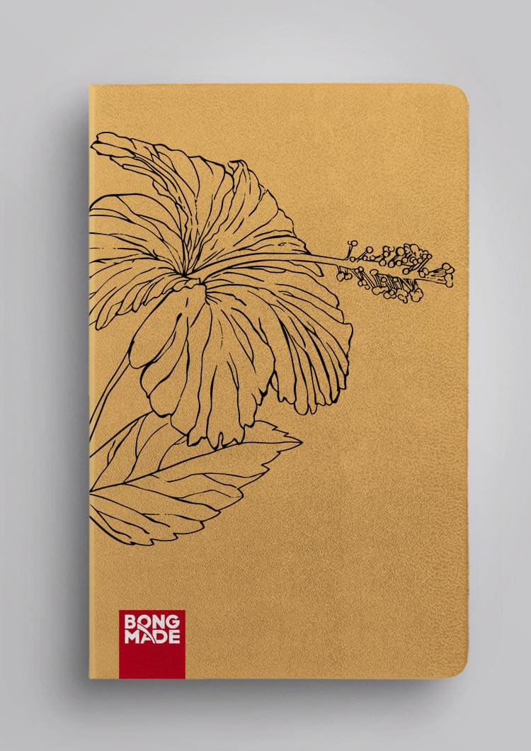 Brown Cover Floral Diary