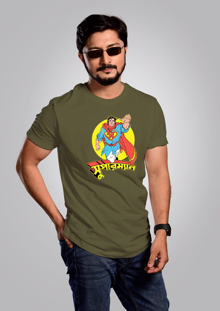 Superman Men- Bengali Graphic T-shirt